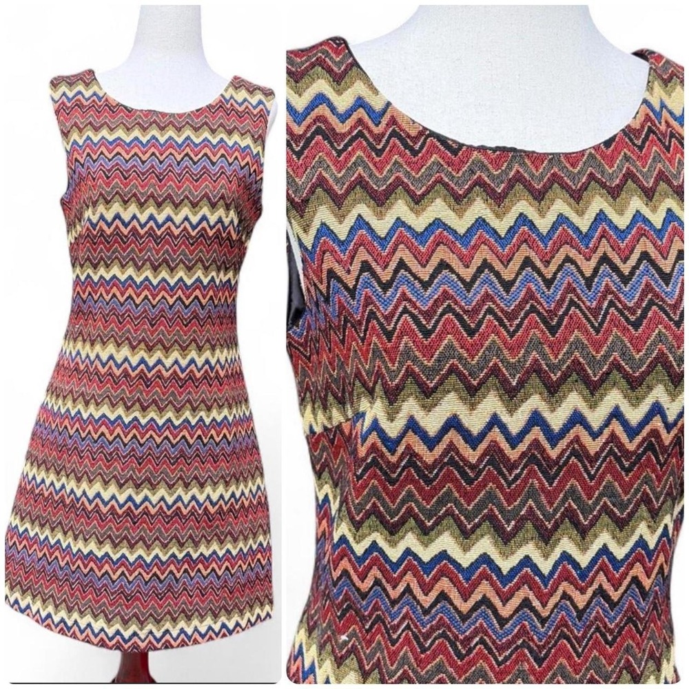 Princess Highway 70s Inspired Zig Zag Dress